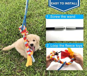 犬のためのインタラクティブな浮気ポールおもちゃペットフリースロープテザールアーおもちゃエクササイズトレーニングで耐久性のあるティーザーワンドを追いかける - Product Image 6