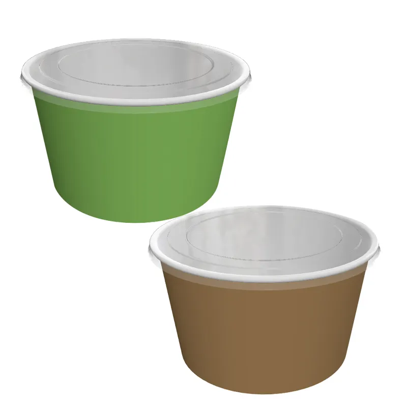 32oz/40oz monouso PLA rivestimento cartone animato Gelato, Yogurt Gelato contenitore di frullato tazza per Gelato con coperchio/