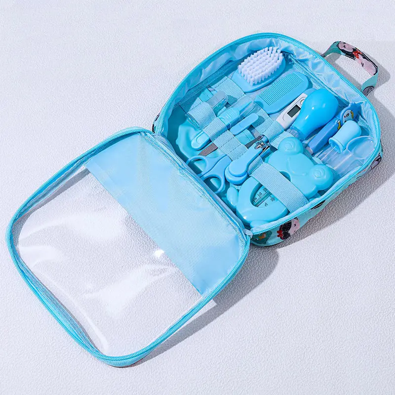 Nieuwe Baby Baby Trimgereedschap Pasgeboren Manicure Set Baby Gezondheidszorg Hairbrush Tool Set 13 Stuks Baby Grooming Kit