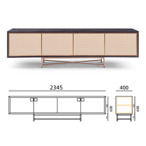 Hiện đại sang trọng phòng khách <span class=keywords><strong>TV</strong></span> Tủ Đen gỗ sồi Kim Loại Cơ sở mây cửa <span class=keywords><strong>TV</strong></span> đứng - Product Image 5