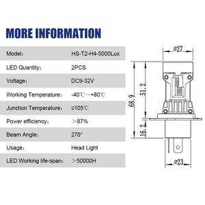 หลอดไฟโปรเจคเตอร์ LED 42W แบบ all-in-one 5500LM ปลั๊กแอนด์เพลย์6500K 12V ใหม่ HID ไฟตัดหมอกเหมือนกันสำหรับการอัปเกรดการดัดแปลง - Product Image 2
