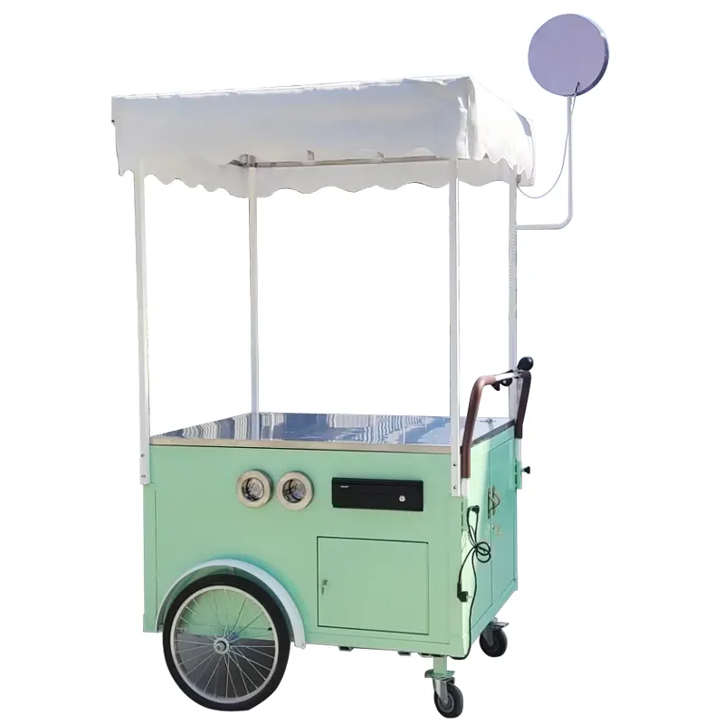 Carrito de café de metal portátil personalizado/carrito de café móvil carrito de cerveza de venta