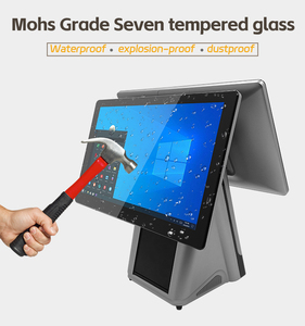 15.6 pollici doppio schermo pos monitor per computer tutto in uno schermo touch Screen punto di vendita macchina dispositivo di sistema pos con scanner di codici a barre - Product Image 5