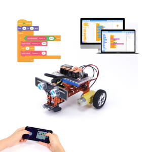 Weeemake-Kit de robótica programable 2WD para coche, Robot Educativo Compatible con Arduino