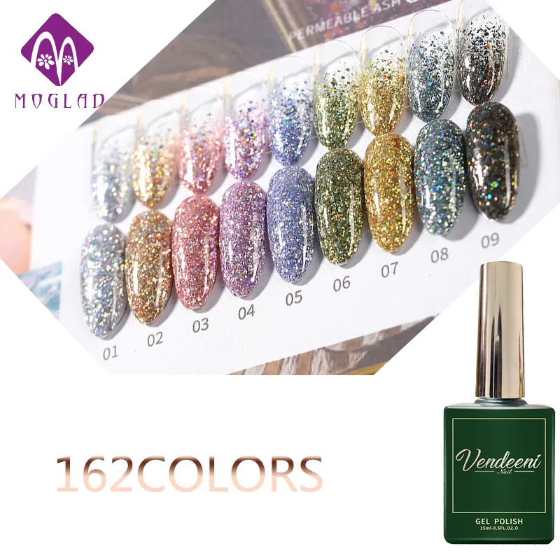 New fashion 162colors nail art Soak off gel polish brand name AS green bottle factory selling