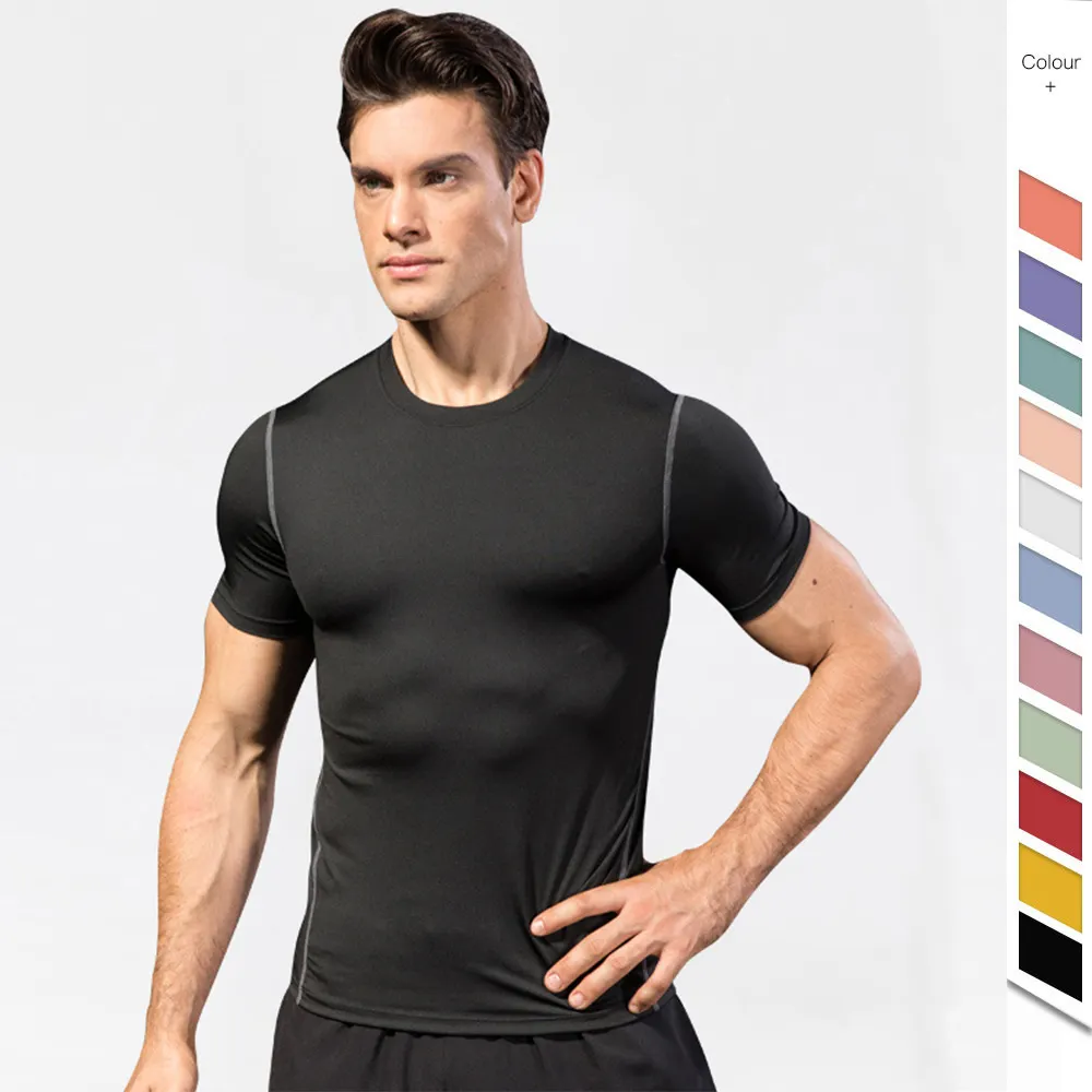 BSCI OEM Logo personalizzato S-3XL Plus size manica corta allenamento sportivo camicia Muscle Fitness uomo palestra magliette
