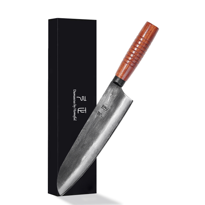 8 Inch Santoku Knife red