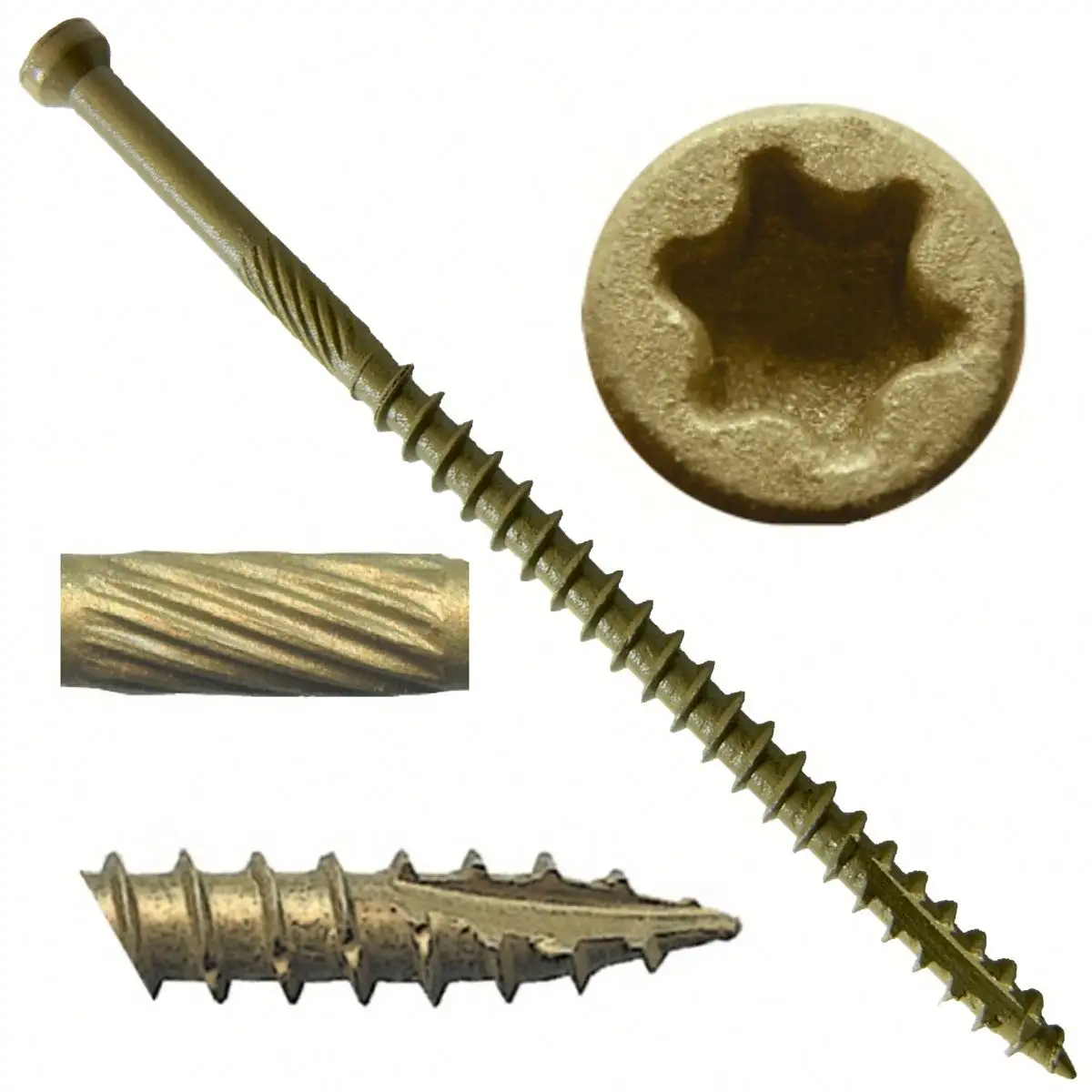 Torx-tornillo de cabeza plana Chapado en Zinc para tornillos de cubierta de madera, placa de chips