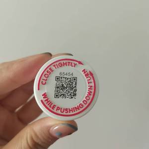 28/400 колпачок для бутылки Wockhardt с индивидуальным QR-кодом 473 мл, пластиковая бутылка с янтарным сиропом от кашля, красные надписи для использования в медицине - Product Image 2