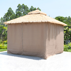Special Offers Garden <strong>Line</strong> Cast Wrought Iron Steel Metal Frame <strong>Gazebo</strong> Artificial Synthetic <strong>Gazebo</strong> Roof Thatched Roof - Product Image 4