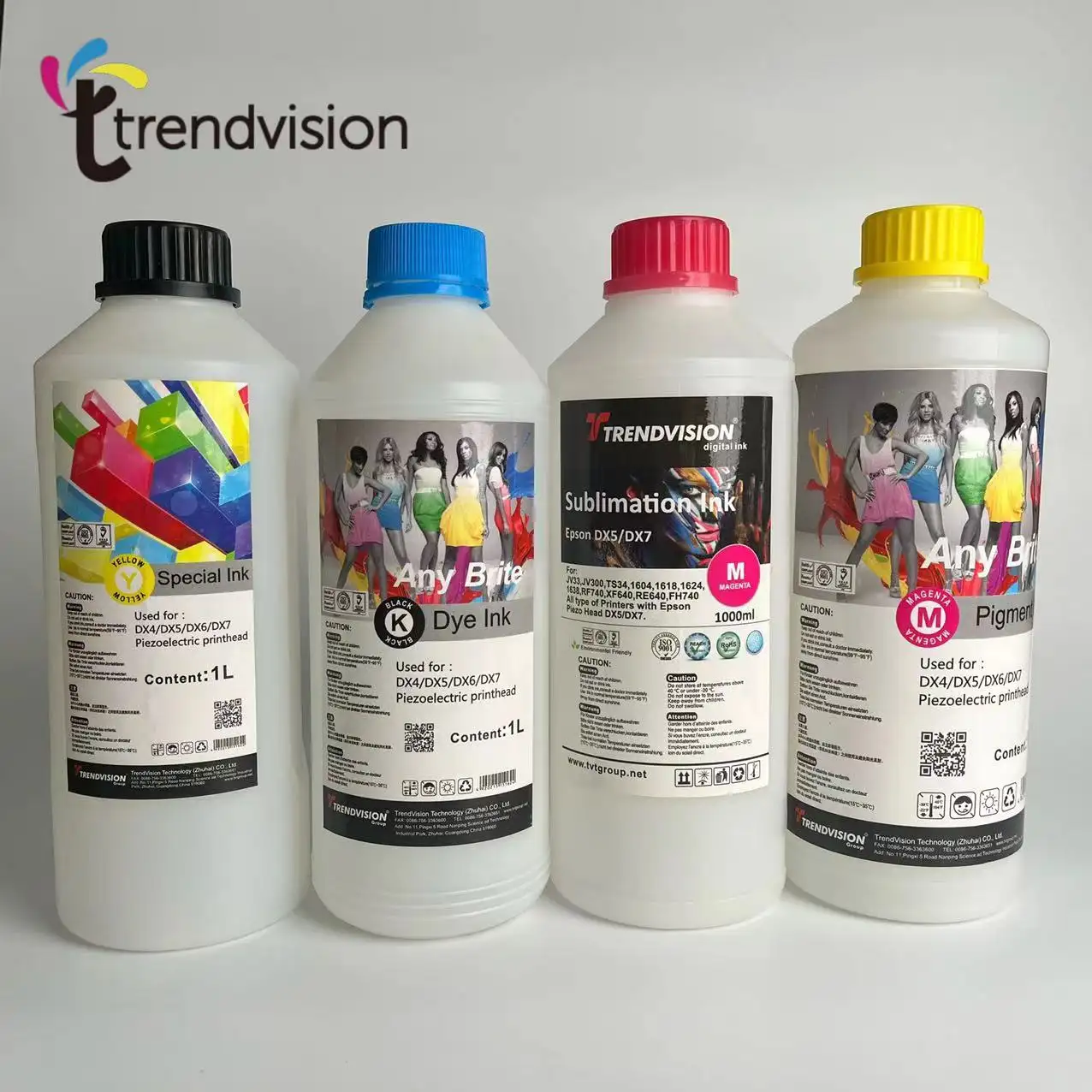 Epson 황색을 위해 주문을 받아서 만들어지는 Trendvision DX5 우수한 잉크젯 프린터 잉크 1L 압전 printhea