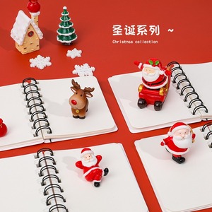 Werbe geschenk Weihnachts serie Spiral spule Bindung 8x10,5 cm 80 Blatt Mini Notebook Memo Notepad - Product Image 4