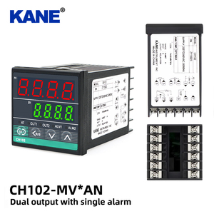 KANE CHD102-MV * AN 48 * 48mm 240V AC/DCサーモスタットインテリジェントデジタルPID温度コントローラデュアル出力シングルアラーム付き - Product Image 1
