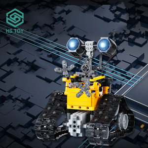 HS TOY 395PCS Plastic Toys Small Particle Building Blocks Educational RC <strong>Robot</strong> Diy <strong>Programming</strong> With Led Light