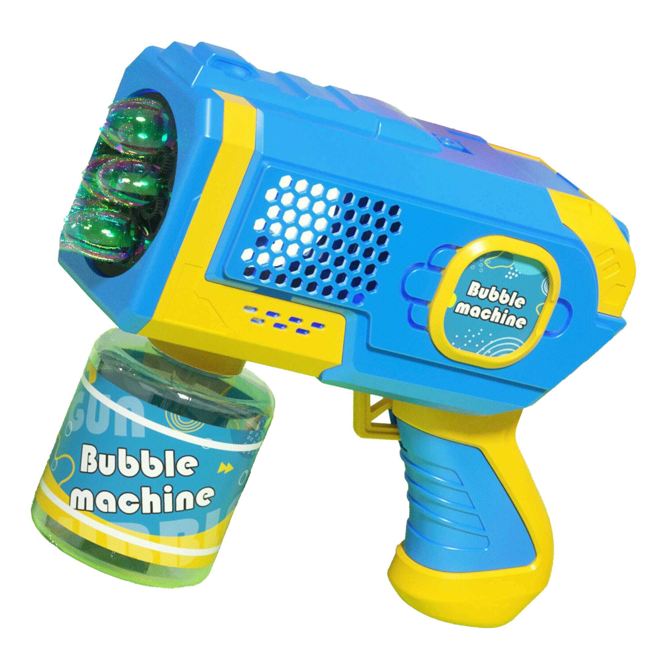 Otomatik çok delikli kabarcık tabancası ışıkları ile, yeni kabarcık makinesi, çocuk oyuncak, hediye, özel açık plaj kabarcıklar - Product Image 2