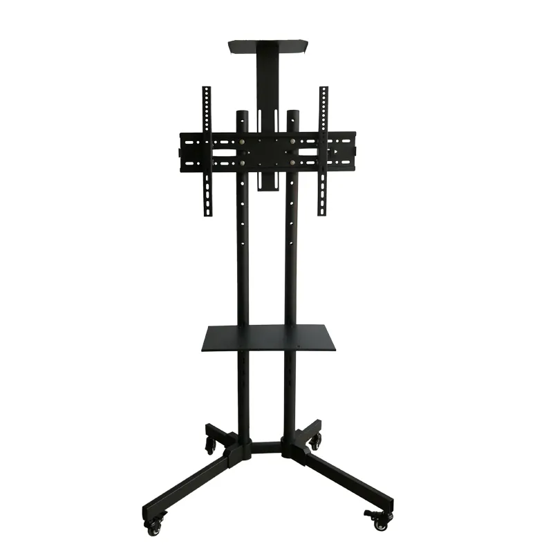 Height Adjustable Mobile TV trolley Rolling Floor Stand Mount for LED TV Screen 32" -65 "TV cart