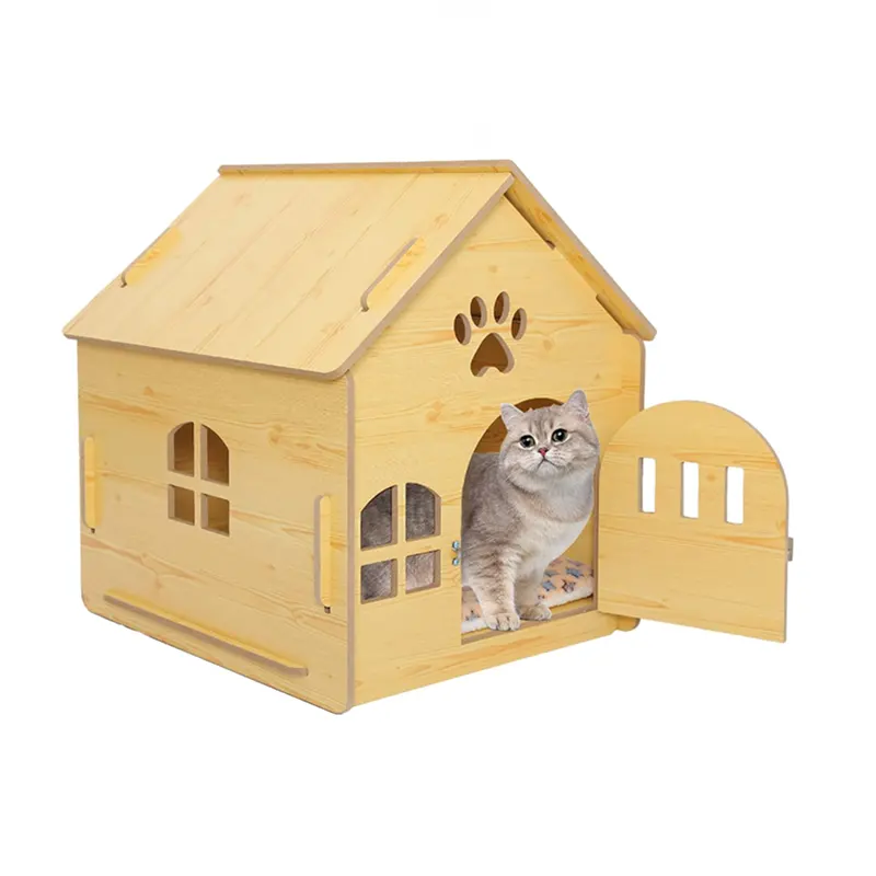 Cina fabbricazione professionale cat indoor house dog crate Friendly furniture gabbia per cani da compagnia in legno all'ingrosso