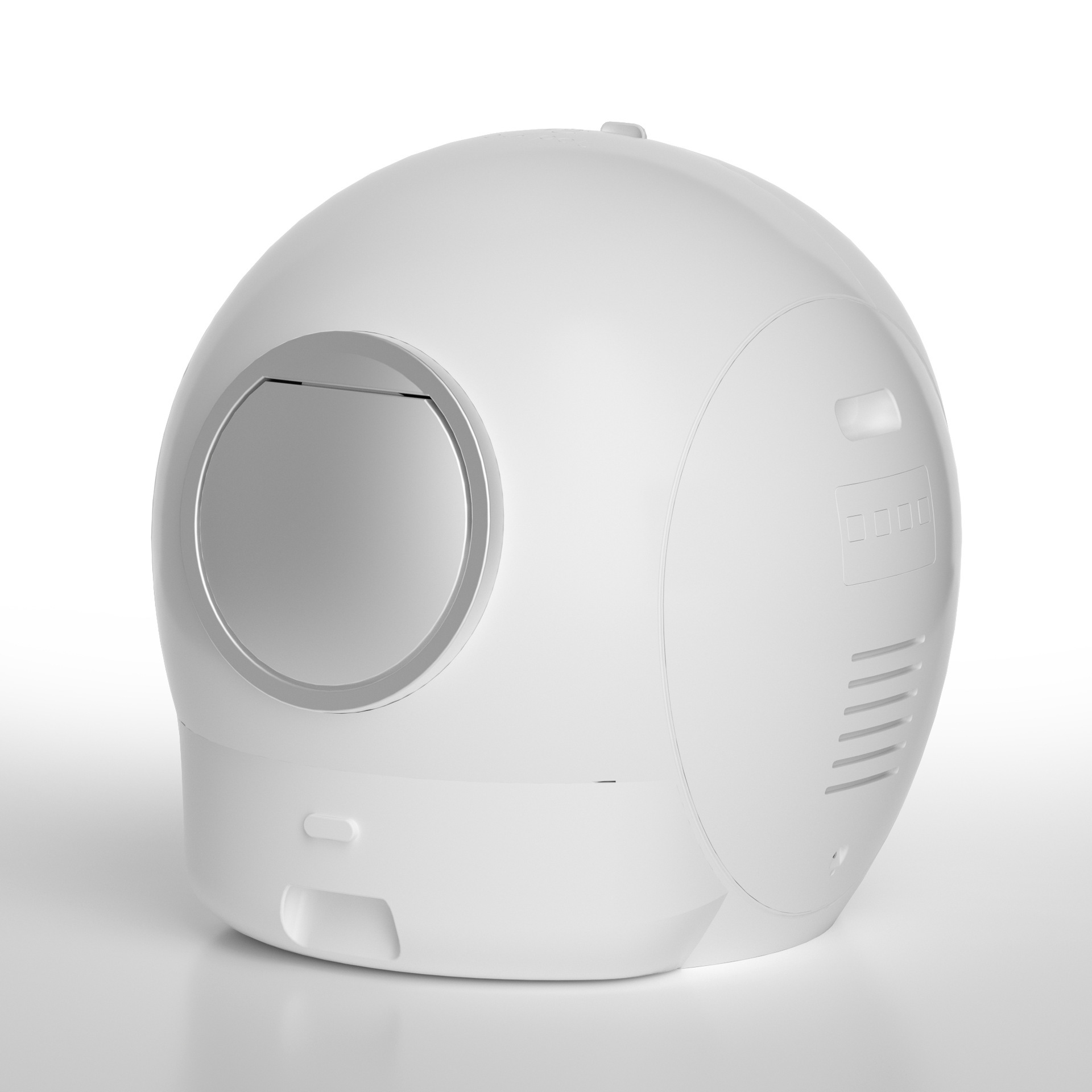 Serbatoio per lettiera per gatti a forma di capsula spaziale di seconda generazione - bianco