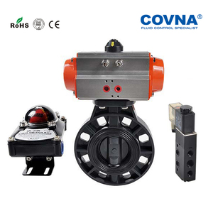 COVNA气动流量控制阀HK59-D-P气动执行器阀空气控制UPVC蝶阀 - Product Image 4