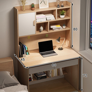 Escritorio Simple moderno Estantes de libros de madera y mesas de computadora Estantes de caja Mesa de lectura de madera cúbica para estudiantes - Product Image 4