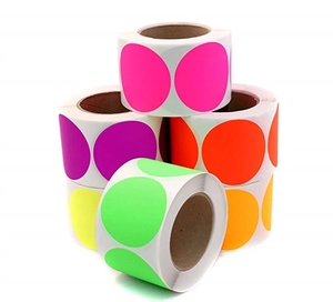 Daily Planner Scrapbooking Photo DIY Decorative <strong>Colorful</strong> <strong>Coding</strong> Round Labels Blue and <strong>Red</strong> Rolls <strong>for</strong> Packaging - Product Image 1