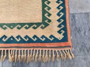Ev egzersiz için soyut desen içeren Vintage afgan el yapımı <span class=keywords><strong>Bukhara</strong></span> Kilim halı özelleştirilebilir Modern pamuk alan Kilim