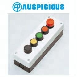 Stazione di controllo gialla con scatola interruttore selettore momentaneo da 22mm a pulsante per interruttori momentanei - Product Image 6