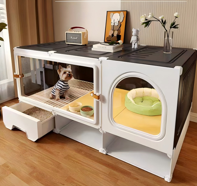 Jaula para gatos + caja de arena para gatos