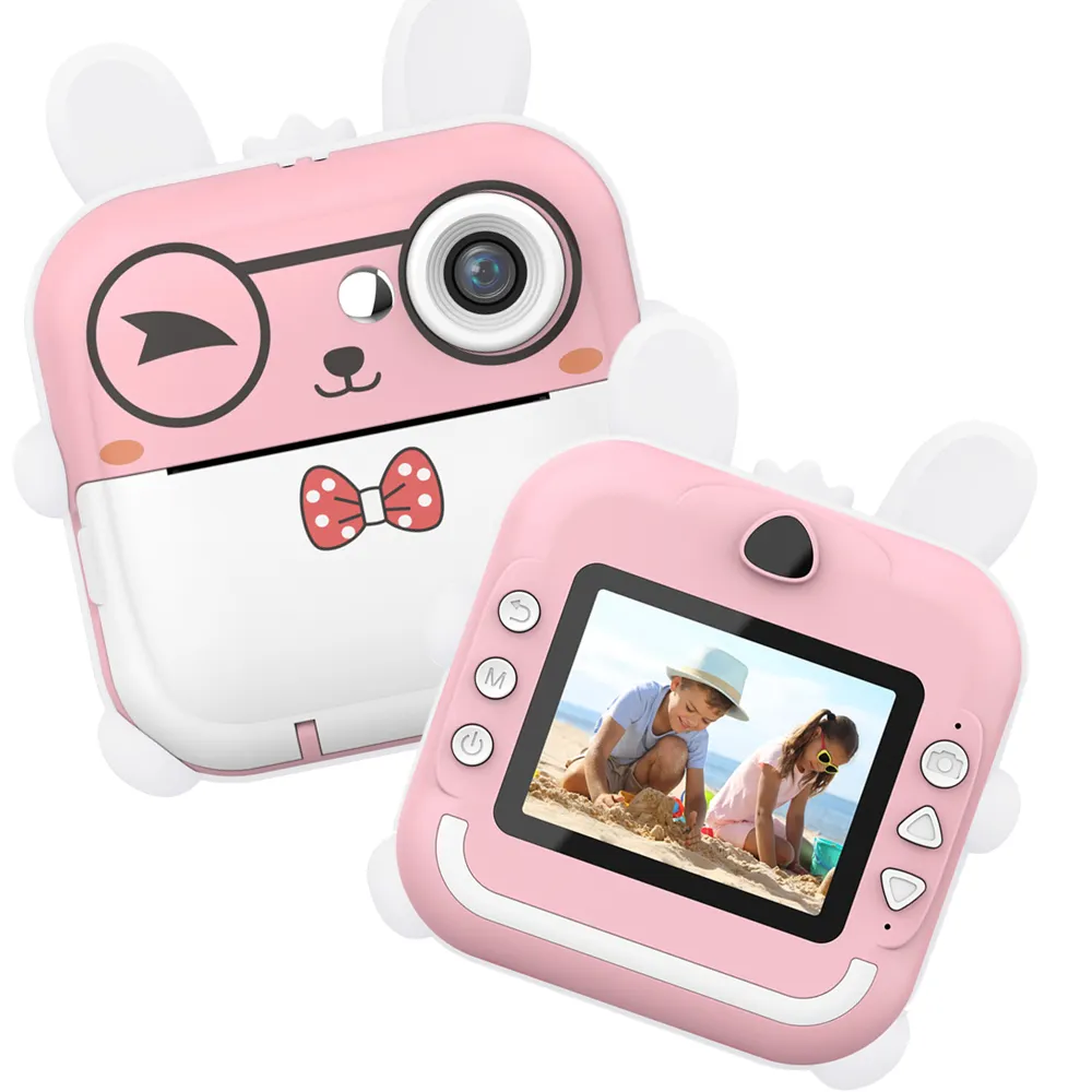 Cámara instantánea para niños de fábrica, impresora fotográfica de 1080p, Mini lente dual para niños, juguetes de impresión térmica, regalo, impresora de cámara instantánea