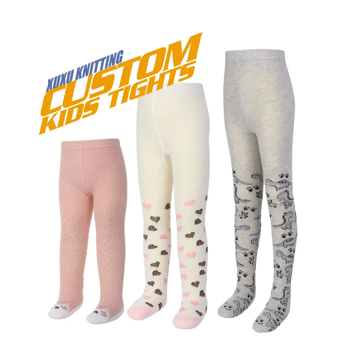 Mallas de punto personalizadas para niños, medias suaves y cómodas, de algodón