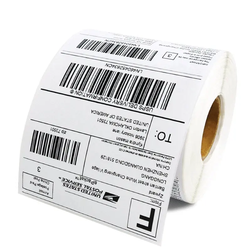 Lege Witte 4X6 Inch Direct Thermische Blank Verzending Papier Label Roll Sticker 100X150 Thermische Label Voor printer