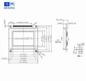 Çin fabrika üretim 128X64 Dot matrix Lcm Lcd12864 arkadan aydınlatmalı Lcd modülü sarı yeşil modu Lcd12864 Lcd ekran modülü 5v - Product Image 3