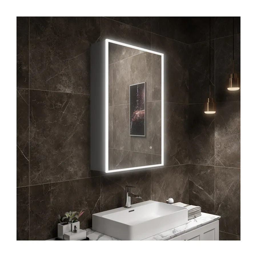 Armadietto per medicinali con luce da bagno a Led