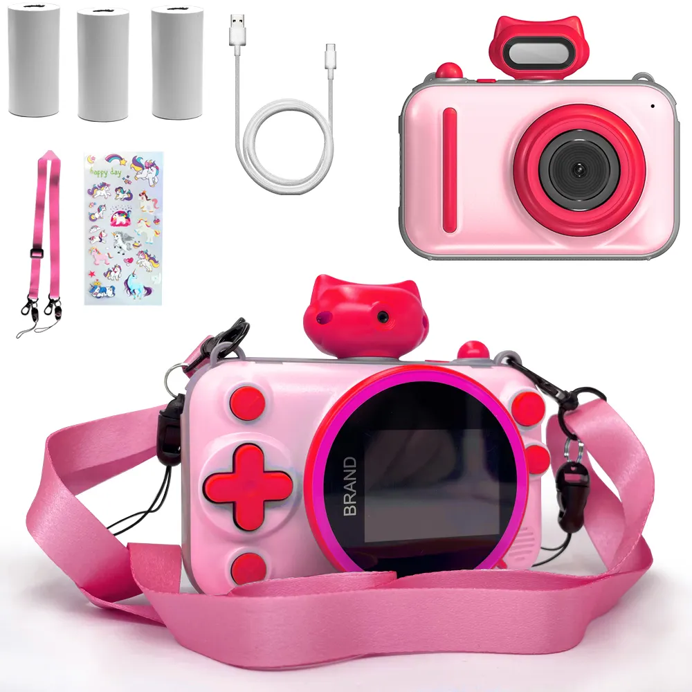 Nuovo lancio colorato K9 48 megapixel Dual Lens stampa istantanea supporto per fotocamera per bambini Selfie fotocamera digitale per regali per bambini