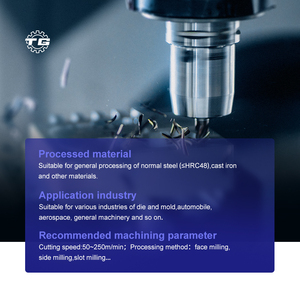 Tg çelik dökme demir genel işleme <span class=keywords><strong>End</strong></span> Mill karbit freze bıçakları Cnc makinesi araçları Bano mavi kaplama 4 flüt düz frezeler - Product Image 4