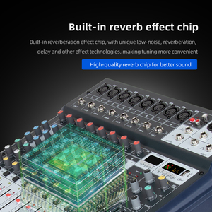 ステージ用のUSBBluetoothリバーブ録音モニター機能を備えたプロフェッショナル16チャンネルステレオオーディオコンソールミキサー - Product Image 6