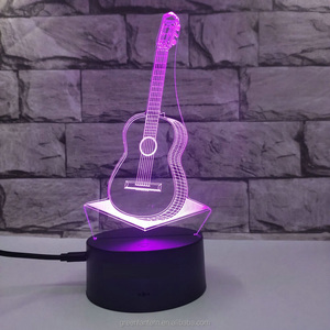 タッチセンサー付きUSBLEDナイトライト3Dアクリル画像RGB7色はファンへのギフトをカスタマイズできます部屋の装飾テーブルナイトランプ - Product Image 1