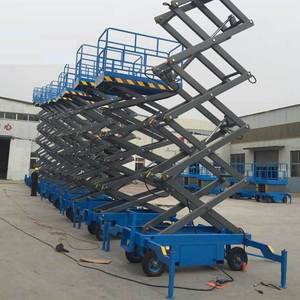 Elevador de tijera móvil de cuatro ruedas de 13 a 59 pies, plataforma de trabajo aéreo, elevador de tijera para hoteles, tiendas de ropa, tiendas de materiales de construcción - Product Image 3