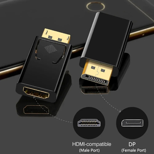 HMIからDPへのオスからメスへのコンバーター4KディスプレイポートからHMIへ-PCTVラップトッププロジェクター用の互換性のあるアダプタービデオオーディオHDケーブル - Product Image 2