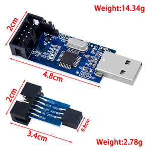 USB ISP USB ASP AVR programmatore supporto Win7 64 Skt500 per ATMEGA8 ATMEGA128 ICs