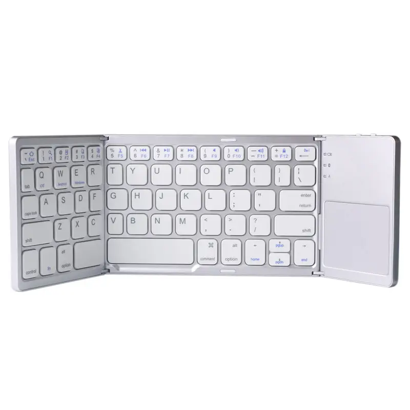 Großhandel Touchpad Fold Keypad für TV-Box Lenovo Dell HP IOS Tablet Triple Wireless Bluetooths Faltbare Tastatur Faltbar