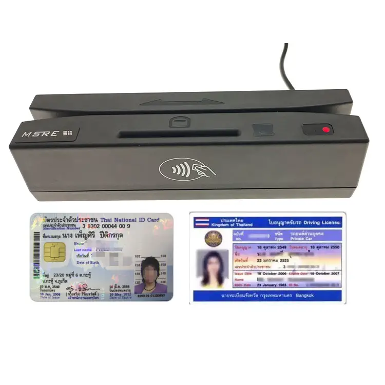 Thailandia Thai Nazionale ID chip card & Patente di guida Magnetica lettore di schede di F730