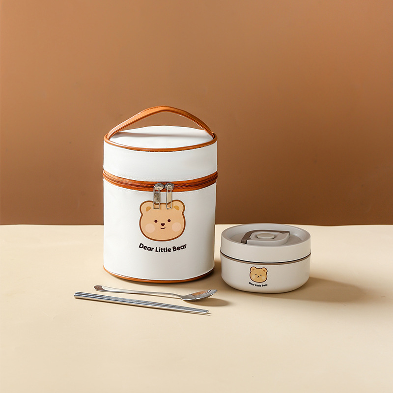 Ours de petite taille + vaisselle + sac thermique [four à micro-ondes/chaleur P