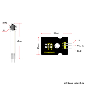 Flexibler Dünnschicht drucksensor 0 - 10kg Erkennungs modul für Arduino Uno R3 für Mikro bit