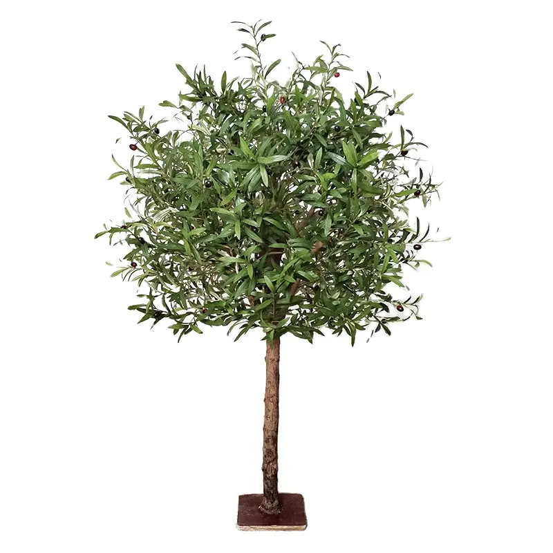 Planta Artificial Verde Árvore De Madeira Tronco Olive Leaves Oliveira Artificial De Alta Qualidade Para Jardim E Decoração De Casa