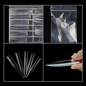 Yeni ekstra uzun yarım kapak yapay İpuçları tasarım sivri traceless özel Stilettos toplu Nail İpuçları kadın çivi uzatma - Product Image 6