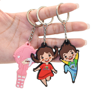 Novo item personalizado chaveiro design personalizado 3d borracha anime borracha 2d macio pvc chaveiro