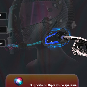 TOUCARE V10 Dual Chip Bluetooth Headset 8 Riders Intercom Casco de motocicleta Altavoces con cancelación de ruido para motocicleta - Product Image 4
