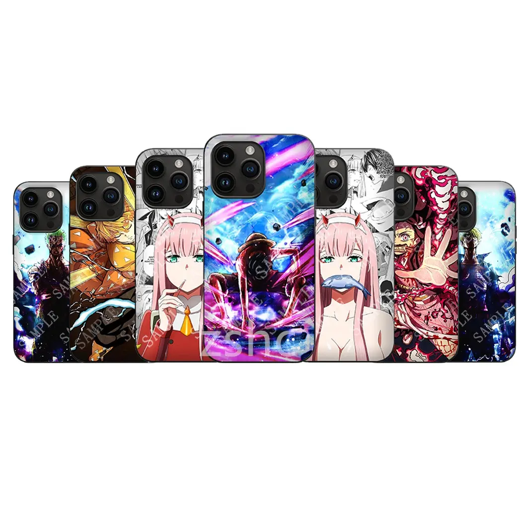 Newest Designs Anime 3D Lenticular Cell Phone Case Flip Anime DBZ My Hero Academia Motion Phone Cover for Different Phone Model