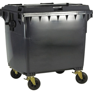 660L 1100L户外大容量HDPE回收带车轮垃圾箱的大型垃圾箱垃圾垃圾箱 - Product Image 1